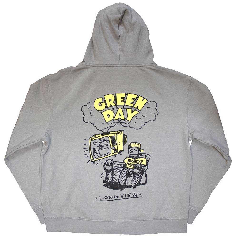 Green Day - Longview Doodle Zip hoodie - Grey